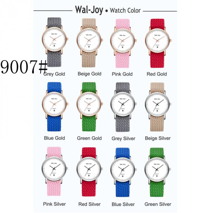 Wj-8416 οι γυναίκες διαμορφώνουν το μαύρο λουρί 11 κυρίες Wristwatch ρολογιών δέρματος περίπτωσης κραμάτων ζωνών καρπών χρωμάτων