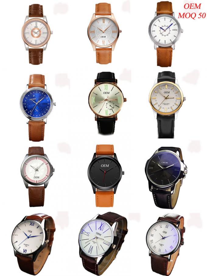 Wj-8107 δημοφιλές απλό κλασικό γοητευτικό δέρματος καυτό πώλησης φτηνό αδιάβροχο ρολόι cOem μόδας χονδρικό