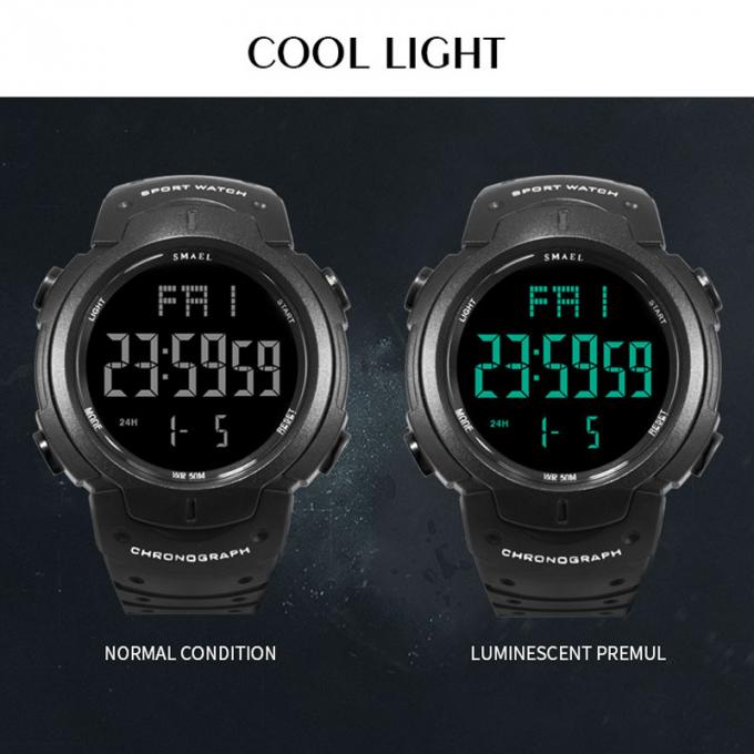 Wj-7702 μόδας εμπορικών σημάτων ατόμων ρολογιών SMAEL αδιάβροχο αυτόματο λογότυπο πλαστικό Wristwatches συνήθειας cOem Handwatches ημερομηνίας ψηφιακό