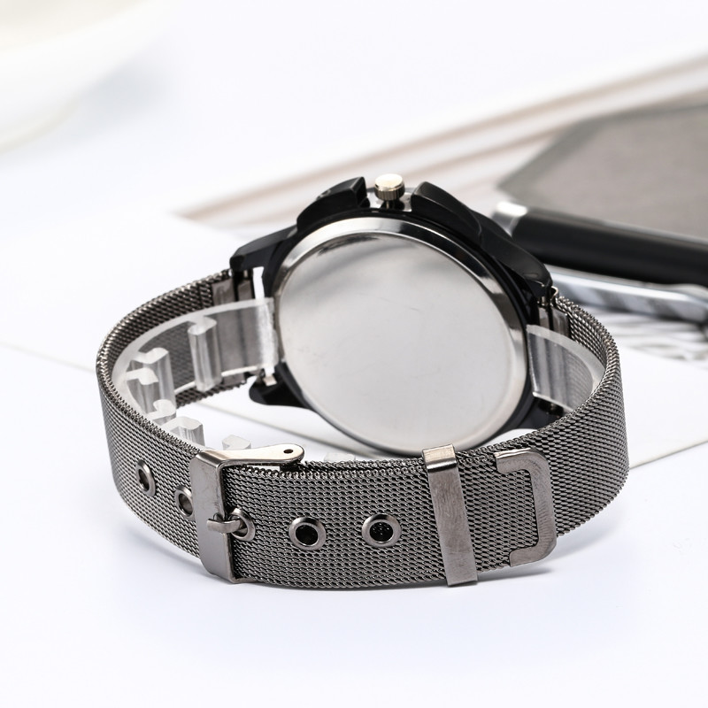 WJ-7776 Stainless Steel Mesh Quartz Strap Wrist Watch For Women