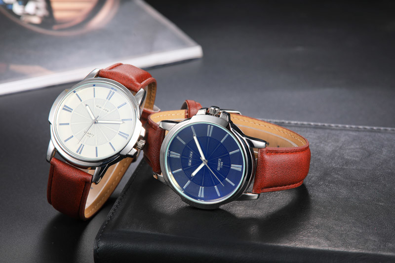 WJ-8103 Factory Latest Design Men Watches Small OEM Handwatches For Gentleman Business Waterproof Leather Quartz Wrist Watches
