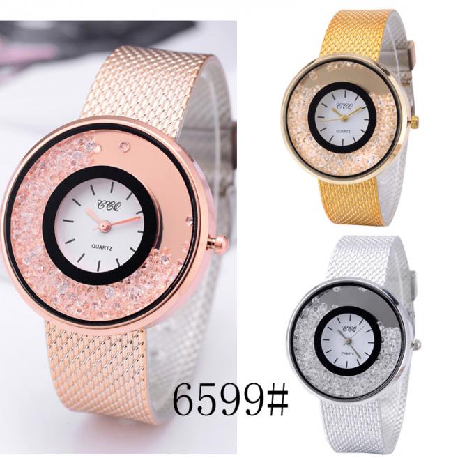 Wj-7762 πλαστικό λουρί Wristwatch γυναικών μόδας