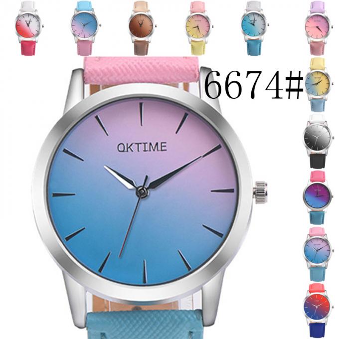 Wj-8453 άσπρο ρολόι λουριών ζωνών δέρματος περίπτωσης ρολογιών κραμάτων γυναικών μόδας δώρων καλής ποιότητας