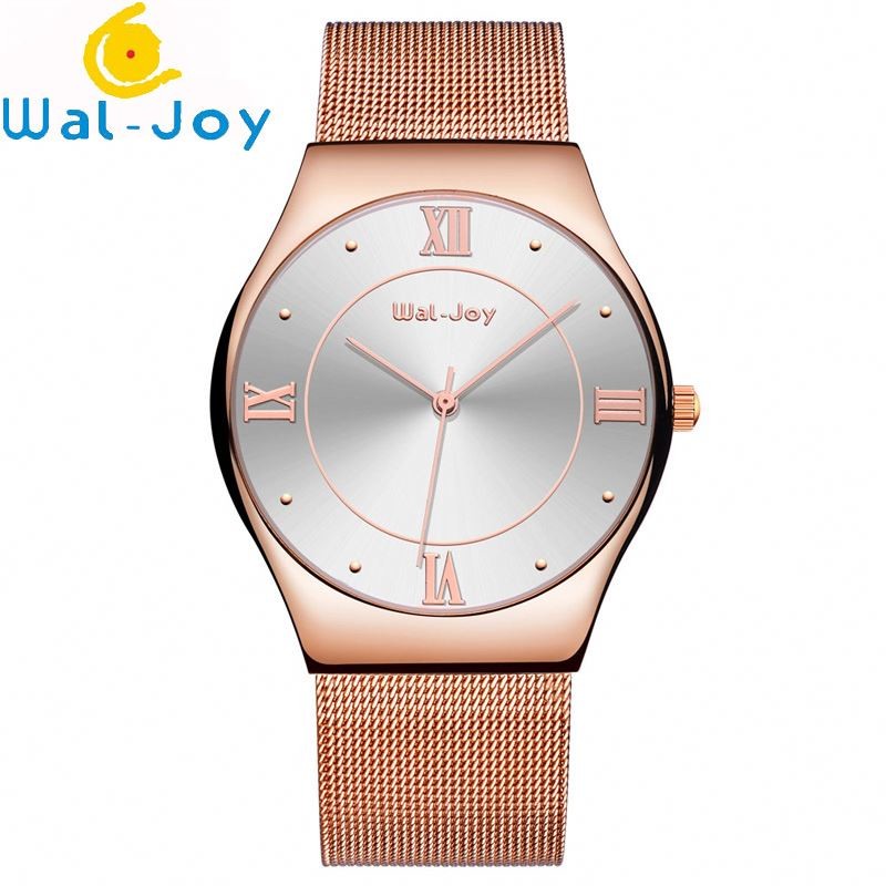 Wal-Joy Brand Men Fashion Quartz 3ATM Waterproof Mesh Belt Wrist Watch WJ8003